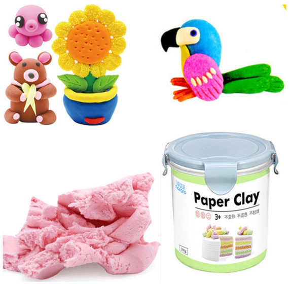 Nororo Paper Clay 800ML SOFT Ultralight DIY Non-Toxic Non-Brushed Space Sand Kids Play Toy - white