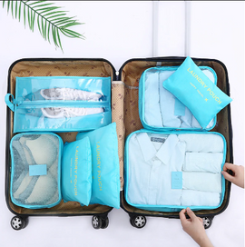 New Arrival Packing Cube Travel Bag 7 PCS/Set High Quality Oxford Cloth Travel Mesh Bag hand luggage Travel Bag Free shipping